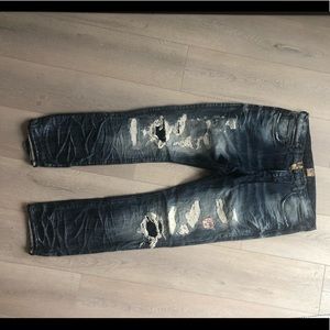 MENS PRPS distressed slim straight leg jeans
